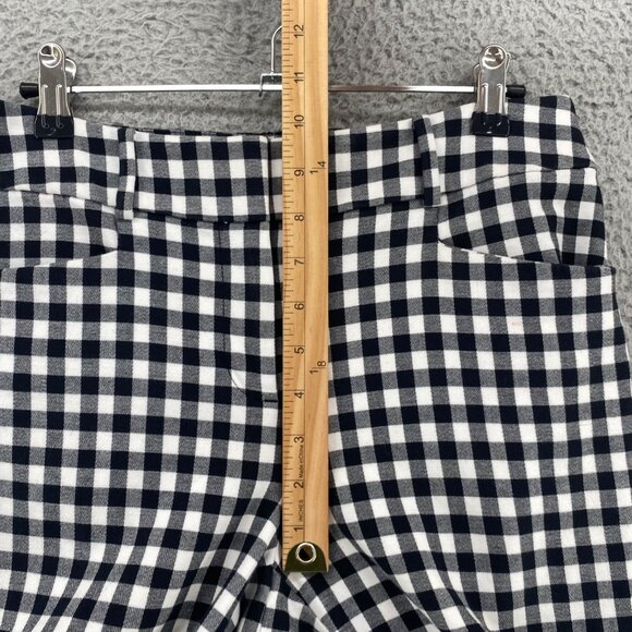 LOFT Pants Womens 4 Julie Riviera Black White Gingham Crop Capri Stretch Skinny - Picture 9 of 12